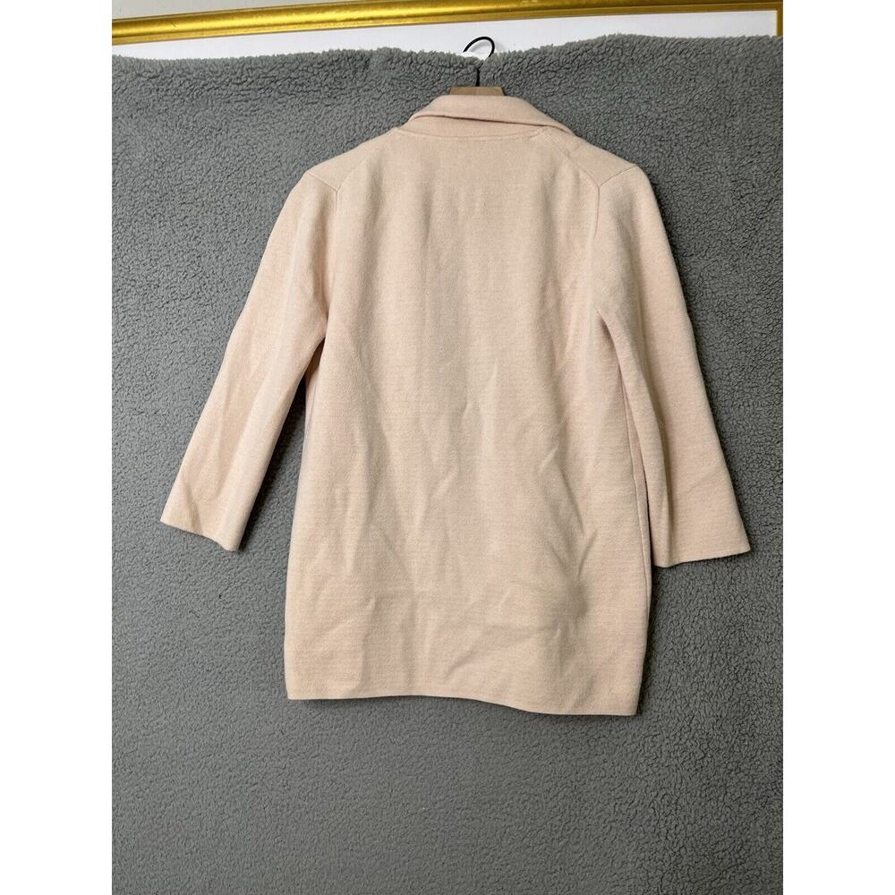 J. Crew Sophie Sweater Blazer XS Wool Open Pockets Blush Pink Cardigan Minimal - Picture 10 of 15